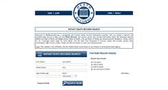 Desktop Screenshot of deathrecords.org